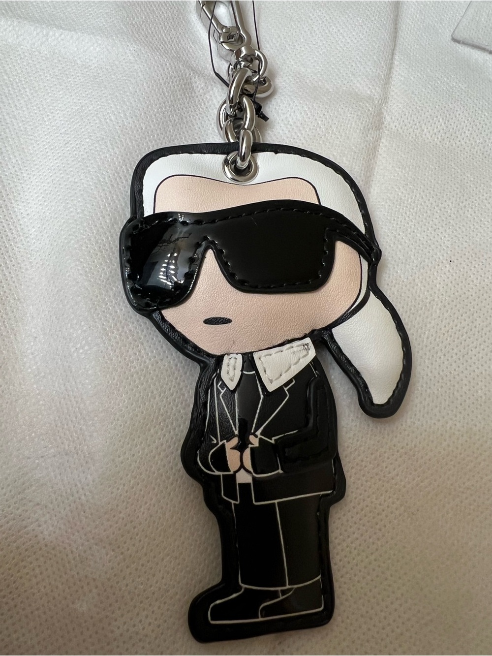Karl Lagerfeld Black Karl Character Bag Charm Keyring - Picture 4 of 5